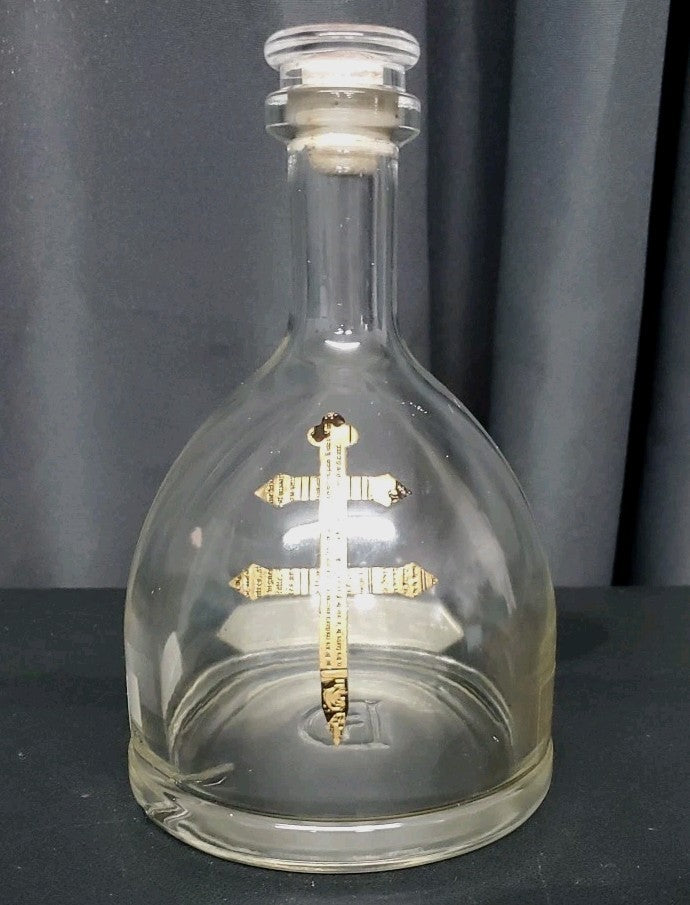 D'USSE VSOP Cognac Empty 750ml Embossed Glass Bottle with Cork Stopper 