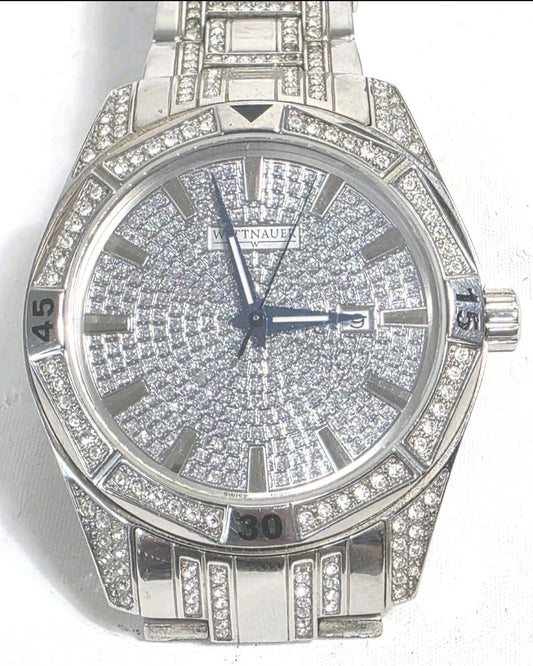 Wittnauer Men's Swiss Swarovski Crystals Paved Dial Watch Wittnauer Watch: