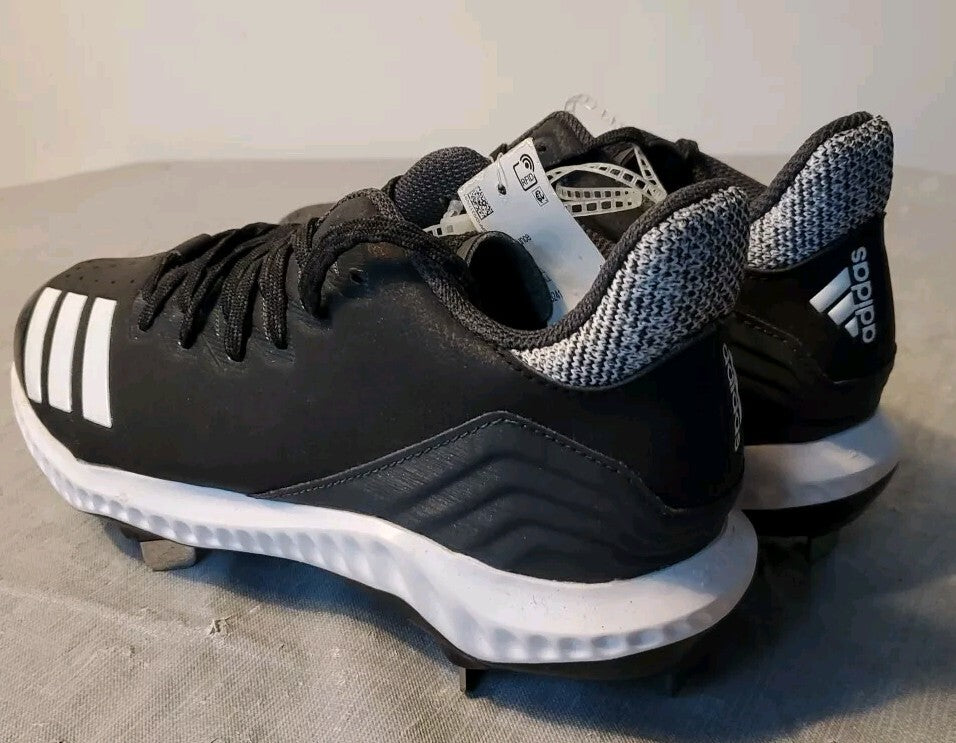 New Adidas Icon Bounce Metal Baseball Cleats Size 6.5 Black And White