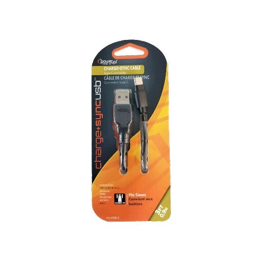 Powerup Charge + Sync Cable Type C 3 Ft