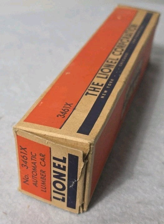 LIONEL #3461X  Operating Lumber Car  And #6019 Speical  Track  And Instructions 