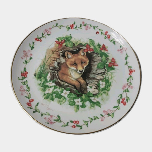 Royal Cornwall 1983 Perplexed Woodland Babies Heidi Lindy Plate