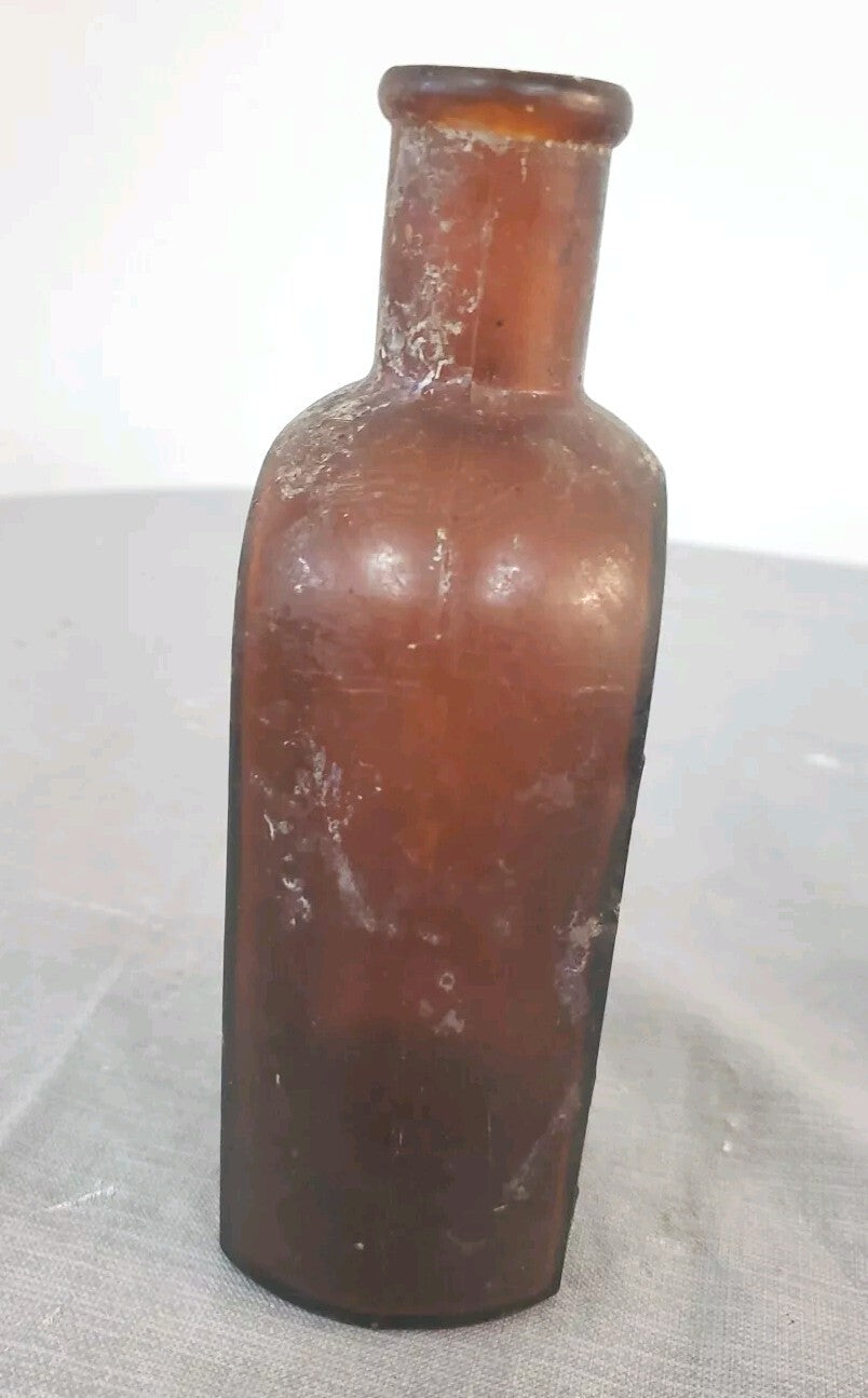 Antique medicine bottle THE MALTINE  MF'G. CO. CHEMISTS  NEW YORK amber color