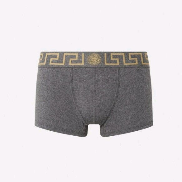 Versace Greco Boarder Grigio Boxer Briefs Mens Sz 3 (US XS) Authentic NIB